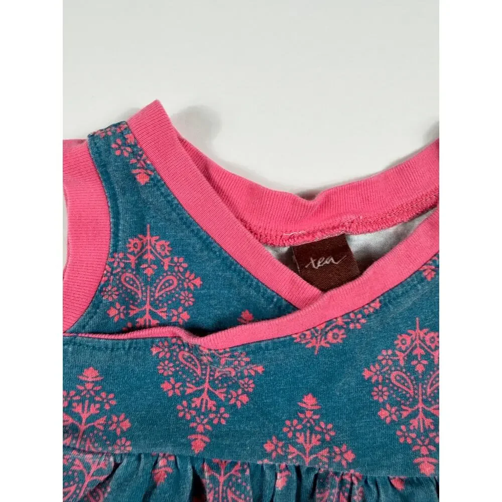 Tea Collection Pink Paisley Print Sleeveless Dress Size 6-12 Months
